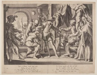El Conde Guillermo permitiendo la decapitación, lámina 7 de Tronos de Justicia (Thronus Iustitiae)