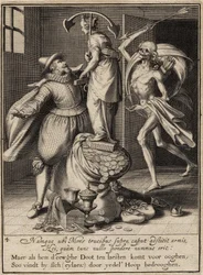 La Muerte con una Flecha a Punto de Golpear al Hombre, 1609