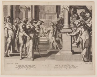 Susana ante Daniel, lámina 3 de Tronos de Justicia (Thronus Iustitiae)