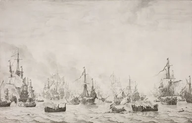 La batalla de los Downs
La batalla de los Downs contra la Armada Española, 21 de octubre de 1639