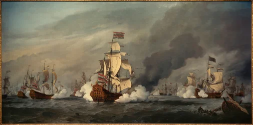 Die "Gouden Leeuw" en la batalla naval de Texel, 21 de agosto de 1673