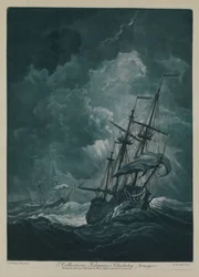 Un barco zozobrando en un vendaval