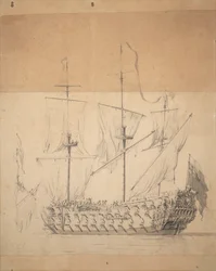 Retrato de un inglés de tercera, c.1673 (grafito, aguada gris)