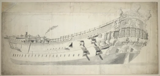 Retrato del "Charles Galley", c.1676 (grafito, aguada gris)