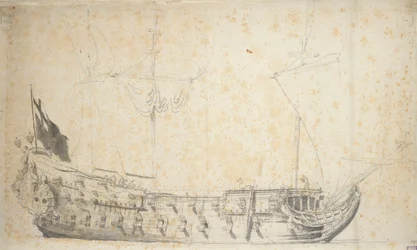 Retrato del "Essex", c.1660 (grafito, aguada gris)