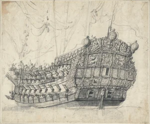Retrato del "Tigre" (1678), c.1681 (grafito, aguada gris)