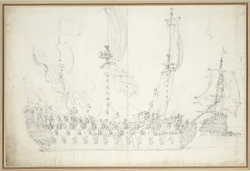 La "Duquesa" ante una ligera brisa, c.1681 (grafito)