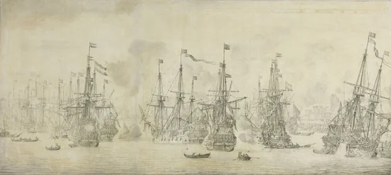 El ataque fallido de los ingleses a la flota de regreso en el puerto de Bergen