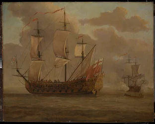 El "Woolwich" ante una ligera brisa, c.1677 (óleo sobre tabla)