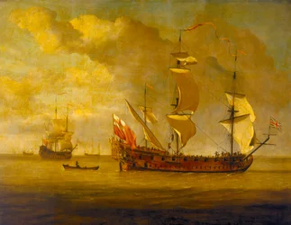 La "Charles Galley" ante una ligera brisa, finales del siglo XVII (óleo sobre tabla)