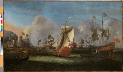 El Rey Guillermo III frente a la costa de Irlanda, junio de 1690