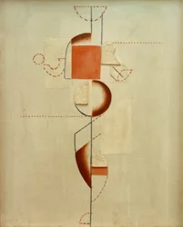 Figura con marrón y rosa