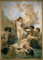 El nacimiento de Venus (pintura sobre lienzo)