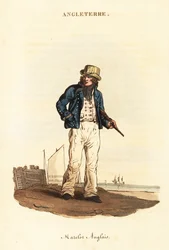 Marinero británico de la Armada de Lord Nelson
