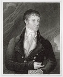 Retrato de Charles Brockden Brown (1771-1810), grabado por John B. Forrest (1814-70)
