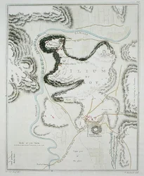 Plano de la ciudad de Troya, de 