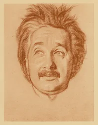 Retrato del profesor Albert Einstein (litografía)