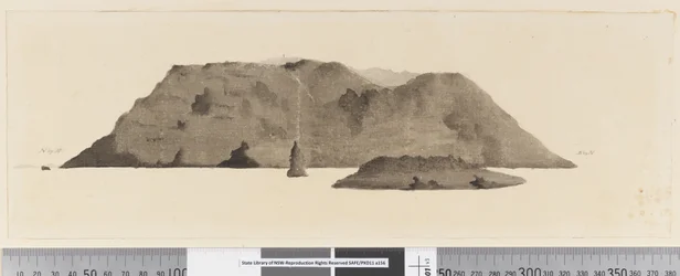 Página 3b Vista de isla no identificada. En tinta en el lado izquierdo 