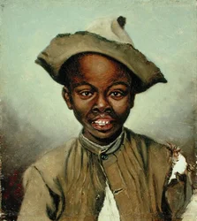 Niño con chaqueta rota