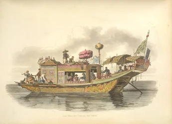 Barco de viaje de un mandarín