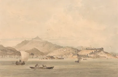 Vista de la costa de China