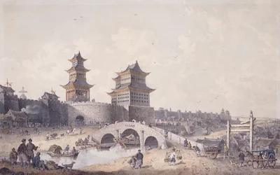 Hombres Pringze, la Puerta Occidental de Pekín