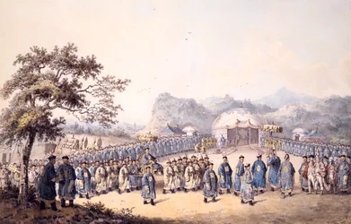 El Emperador de China recibiendo la embajada de Lord Macartney