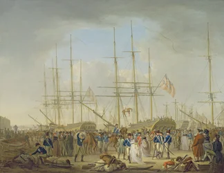 Húsares embarcando en Deptford