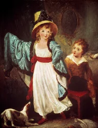 Les enfants deguises Pintura de William Artaud (1763-1823) Siglo XIX Sol. 0,51x0,41 m París, Musee Cognacq Jay.