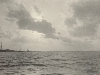 Puesta de sol sobre el agua, 1890 (foto)