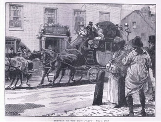 Llegada del coche de correos