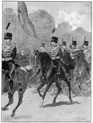Revisión de la 1ª Brigada de Yeomanry por la reina en el Parque Windsor, 1894