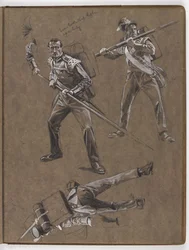 Estudios para la pintura al óleo, La bandera: Albuhera, 16 de mayo de 1811