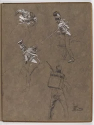 Estudios para la pintura al óleo, La bandera: Albuhera, 16 de mayo de 1811 (detalle)