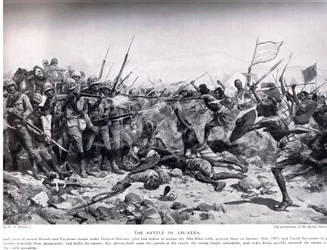 La batalla de Abu Klea, 17 de enero de 1885, ilustración de 