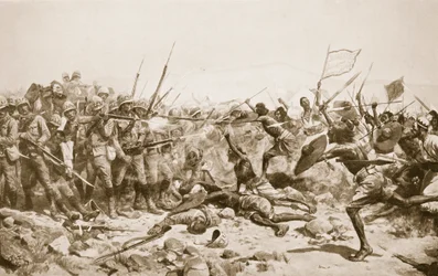 La batalla de Abu Klea, 17 de enero de 1885, ilustración de 