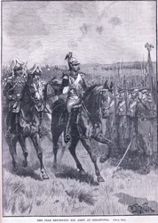 El zar revisando su ejército en Sebastopol 1856 d.C.