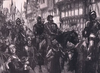 Wallace en su camino al Westminster Hall, 1304 d.C.