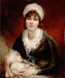 Lady Beechey y su bebé, c.1800