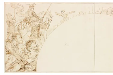 Boceto para mural en Wallington Hall