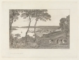 Muelle de Plymouth desde el Monte Edgecumbe