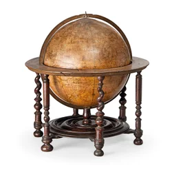 Globo terráqueo inglés temprano, c.1673
