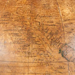 Globo terráqueo inglés temprano, c.1673