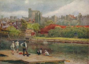 El castillo desde las balsas, c. 1900