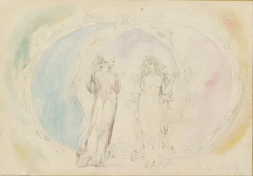 Beatriz y Dante en Géminis, en medio de las esferas de fuego