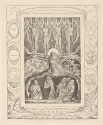 Libro de Job, Lámina 14, Cuando las estrellas de la mañana cantaban juntas