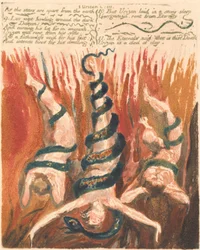 El Primer Libro de Urizen, Lámina 7, "Como las estrellas se apartan de la tierra. . ." (Bentley 6)