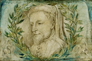 Geoffrey Chaucer, c.1800 (temple sobre lienzo)