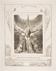 El sacrificio de Job, de Ilustraciones del Libro de Job, 1825-26