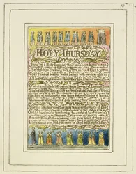 Jueves Santo: placa 18 de Canciones de Inocencia y de Experiencia (copia R) c.1802-08